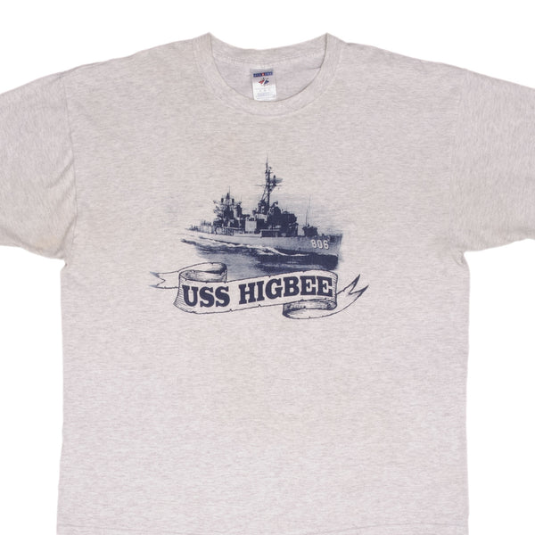 Vintage Usn Navy Uss Higbee 2000S Tee Shirt Size XL