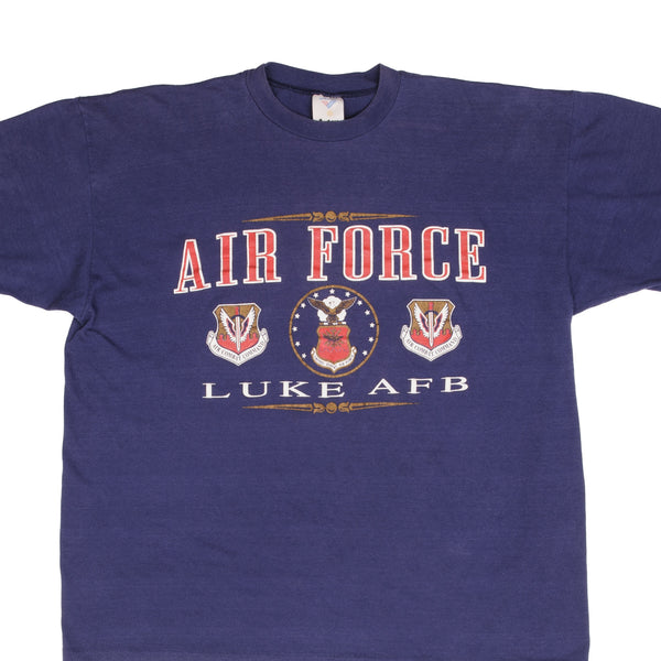 Vintage Usaf Like Air Force Base Tee Shirt 1990S Size Xl Made In Usa with Single Stitch Sleeves