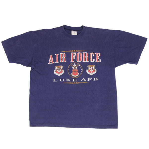 Vintage Usaf Like Air Force Base Tee Shirt 1990S Size Xl Made In Usa with Single Stitch Sleeves