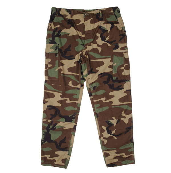 Vintage Us Army Woodland Camo Combat Trousers Pants 1995 Size Large Long Deadstock Nos  SP0100-95-D-0361