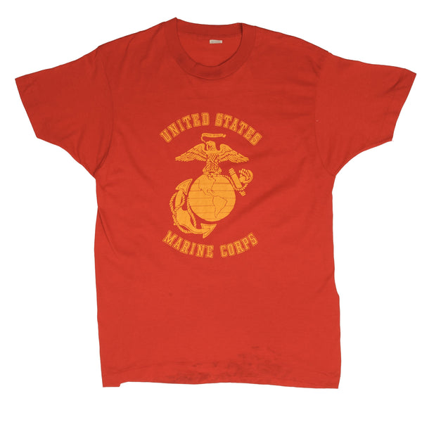 Vintage Usmc United States Marine Corp Tee Shirt 1990S Size Medium Made In Usa With Single Stitch Sleeves