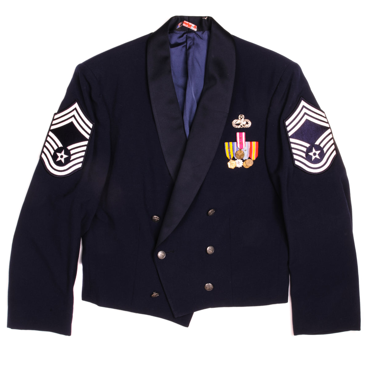 U.S. AIR store FORCE PATRIOT MESS DRESS FORMAL JACKET COAT W/ SILVER BRAID 38R LD 241