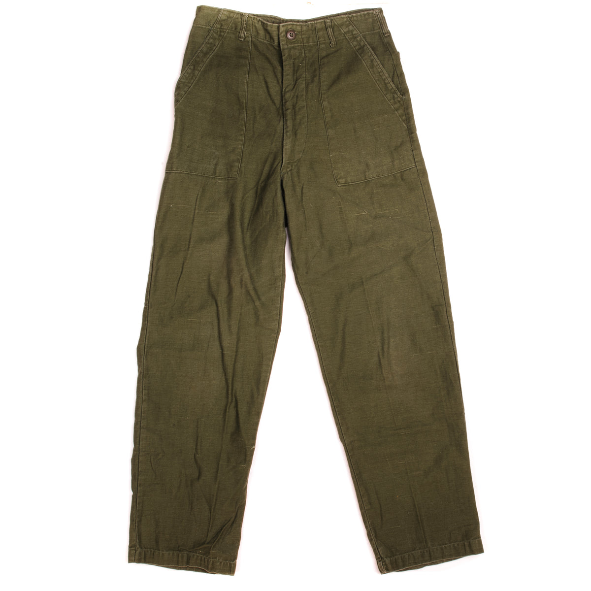 vintage us army utility og-107 sateen trousers pants 1970 vietnam