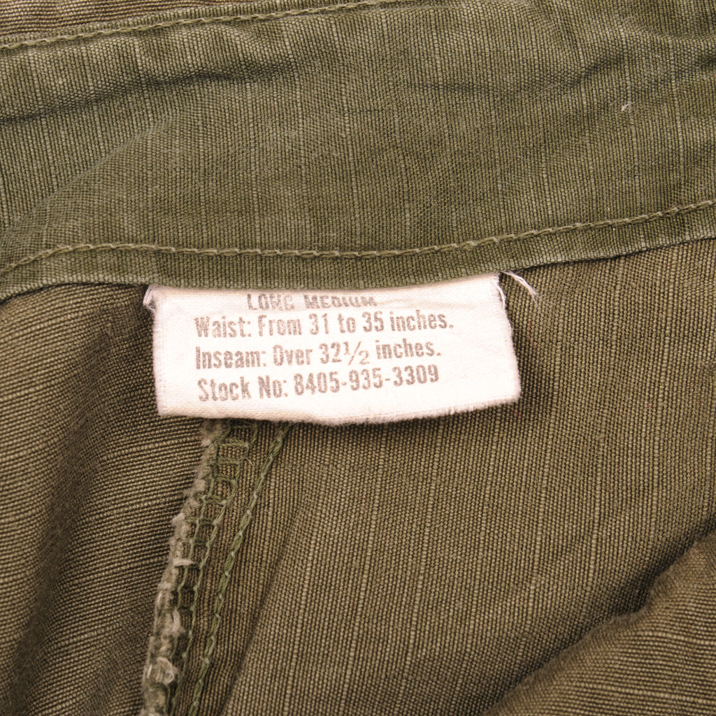 VINTAGE US ARMY TROPICAL COMBAT TROUSERS PANTS 6TH PAT 1969 VIETNAM ME ...