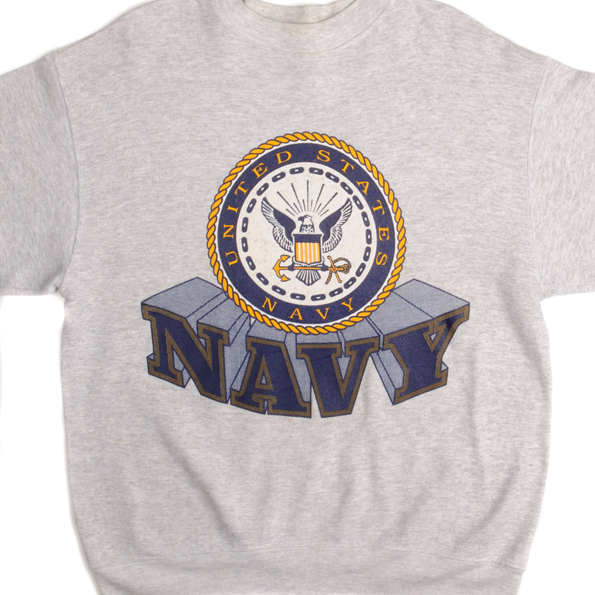 Vintage USN US Navy Sweatshirt Size Large Made In USA.