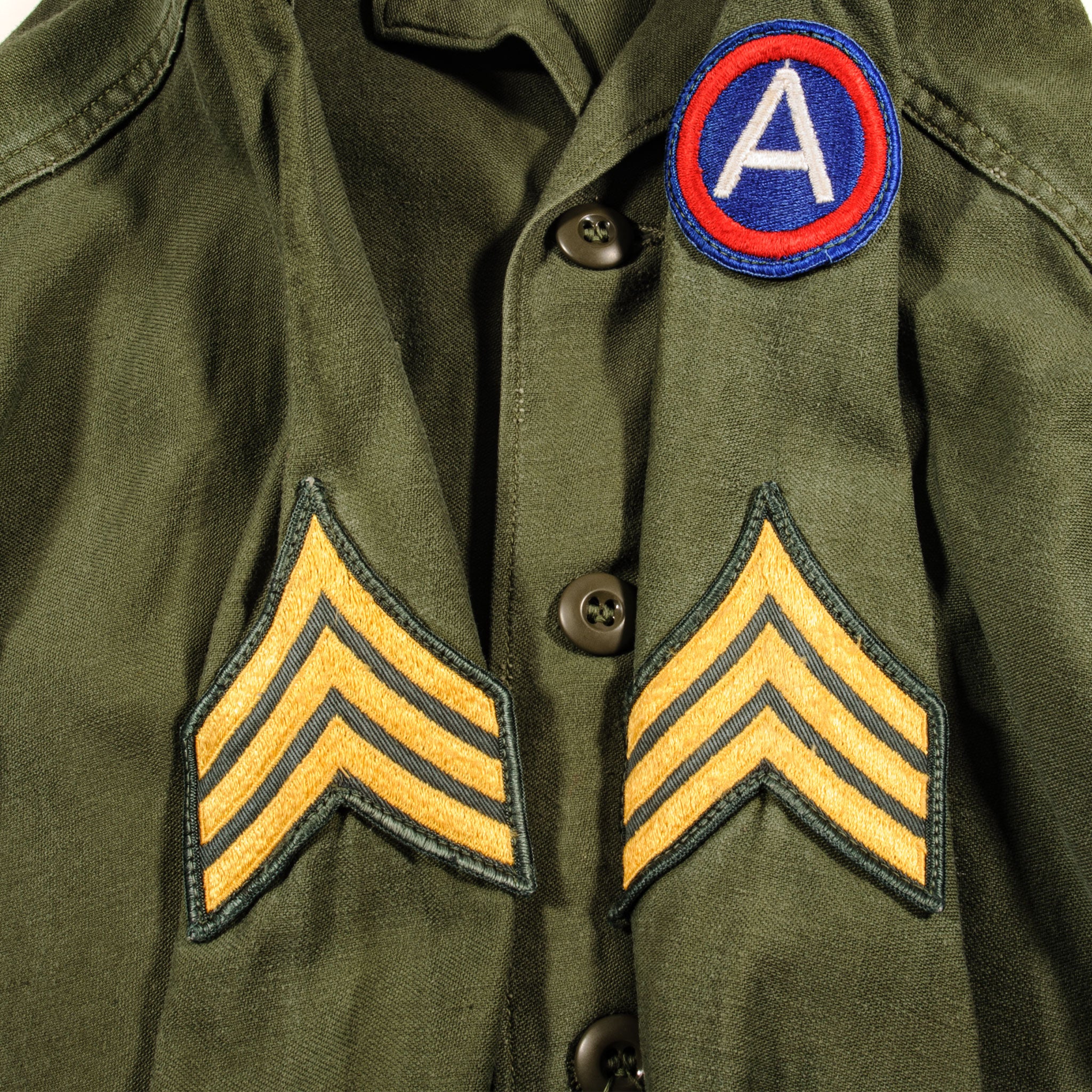 Vietnam War - U.S. P64 Utility Shirt with Leather Medic Patch - M1